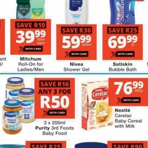 Shower gel nivea  at Checkers