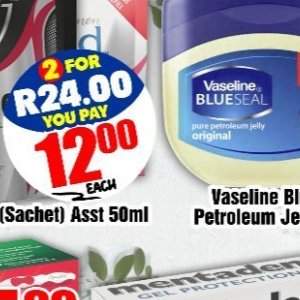 Petroleum jelly at Three Star Cash and Carry