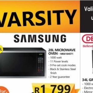 Microwave oven at Tafelberg Furnishers
