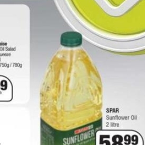 Sunflower oil at Spar
