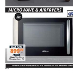 Microwave oven at Checkers