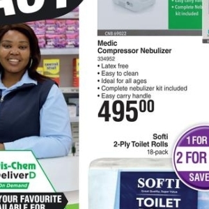 Toilet rolls at Dis-Chem Pharmacies