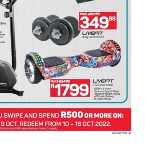 Hoverboard deals at Pick n Pay Hyper valid to 09.10 Check at Allcatalogues .za