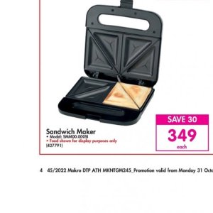 Sandwich maker at Makro