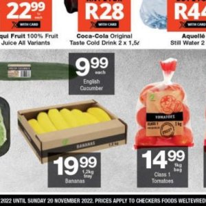 Cucumbers at Checkers