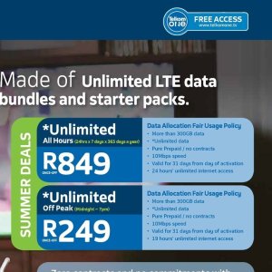 TV set at Telkom Mobile