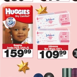 Wet wipes at Checkers