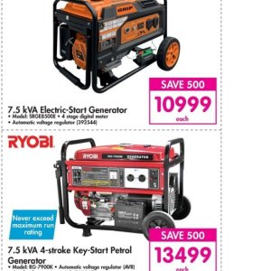 Generator prices deals builders warehouse