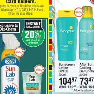 Sunscreen lotion nivea  at Dis-Chem Pharmacies