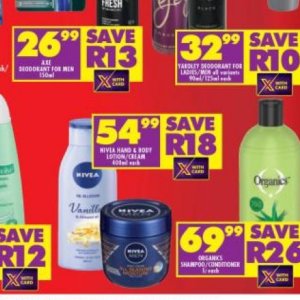 Body lotion nivea  at Shoprite