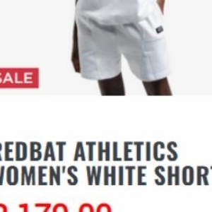Redbat athletics women's black shorts offer at Sportscene