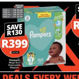 Pampers nappies price hot sale at checkers hyper