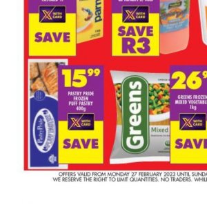 Puff pastry at Shoprite