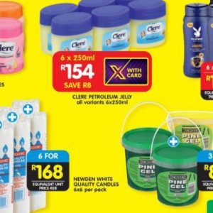 Petroleum jelly at Shoprite