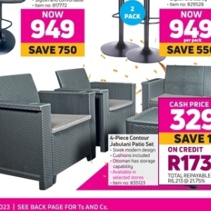 A set of garden furniture at Game