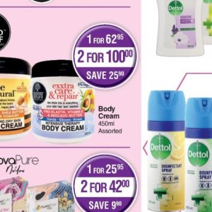 Body cream at Dis-Chem Pharmacies