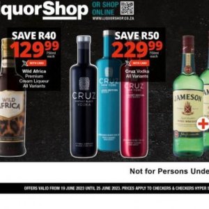 Vodka at Checkers