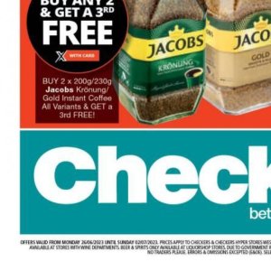 Coffee jacobs  at Checkers