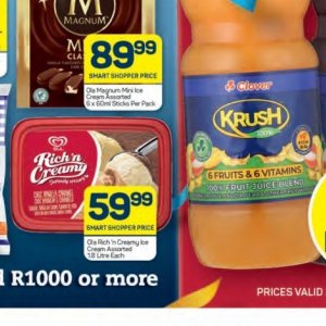 Ice cream at Pick n Pay Hyper
