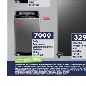 Washing machine at President Hyper