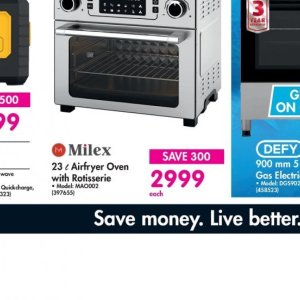 milex air fryer oven with rotisserie makro