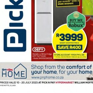 pick n pay fridge specials