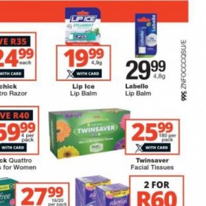 Lip balm at Checkers