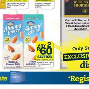 Almond milk at Pick n Pay Hyper