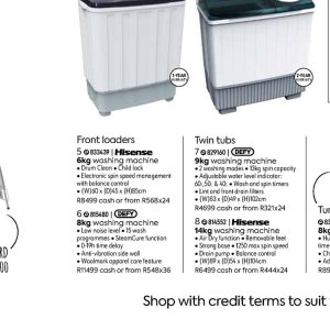 homechoice washing machine price