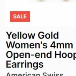 Gold hoop online earrings american swiss