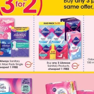 Libresse deals at Clicks valid to 04.10