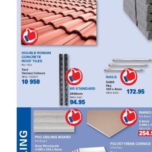 Roof tiles at Cashbuild