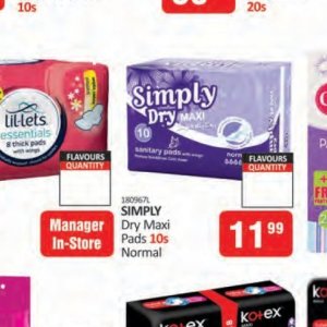 Sanitary pads at Kit Kat Cash&Carry