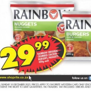 Burgers at Shoprite