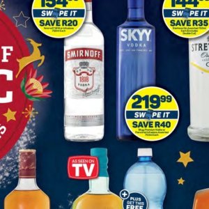 Vodka smirnoff  at Pick n Pay Hyper