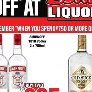 Vodka smirnoff  at Boxer Superstores