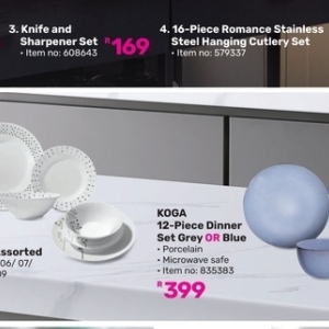 Dinner set at Game