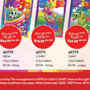 Colouring book at Africa Cash and Carry