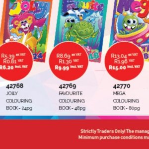 Colouring book at Africa Cash and Carry