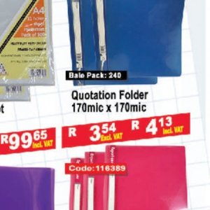 Folder at Africa Cash and Carry