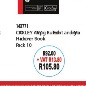 Book at Africa Cash and Carry