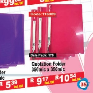 Folder at Africa Cash and Carry