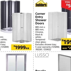 Shower at Builders Warehouse