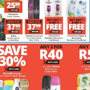 Deodorant pantene  at Checkers