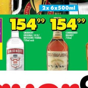 Vodka smirnoff  at Shoprite