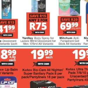 Deodorant nivea  at Checkers