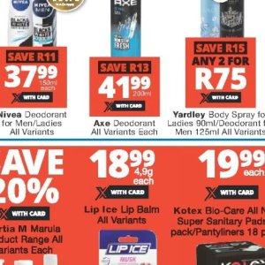 Deodorant nivea  at Checkers