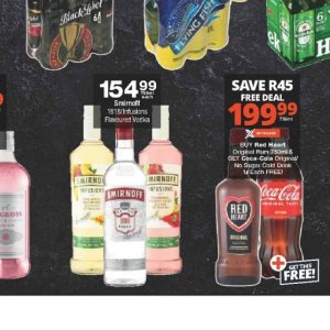 Vodka smirnoff  at Checkers