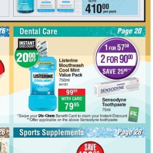 Mouthwash listerine  at Dis-Chem Pharmacies