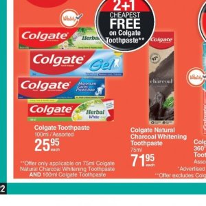 Toothpaste colgate  at Dis-Chem Pharmacies